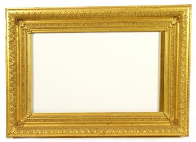 Appraisal: A th century giltwood and gesso rectangular picture frame x