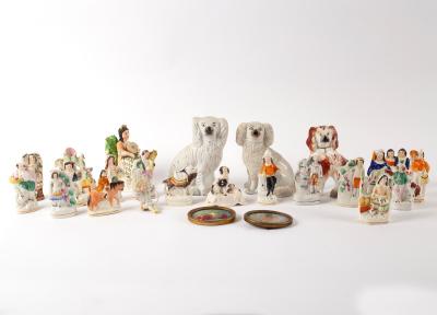 Appraisal: Sundry miniature Staffordshire figures and other china