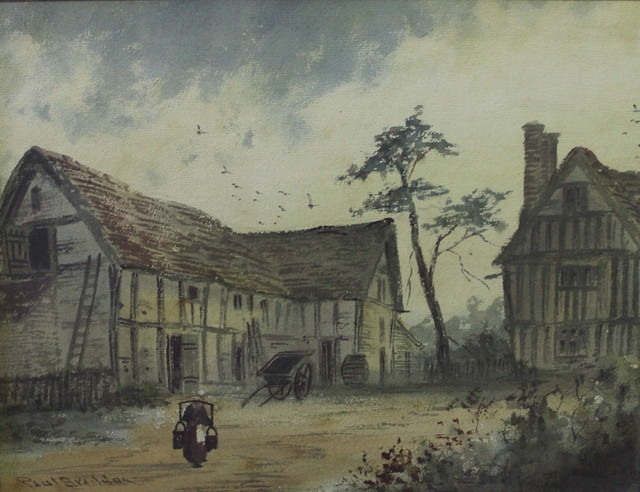 Appraisal: Paul Braddon British - A pair of village scenes each