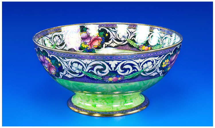 Appraisal: New Hall Lustre Bowl c Floral Pattern with Pale Green