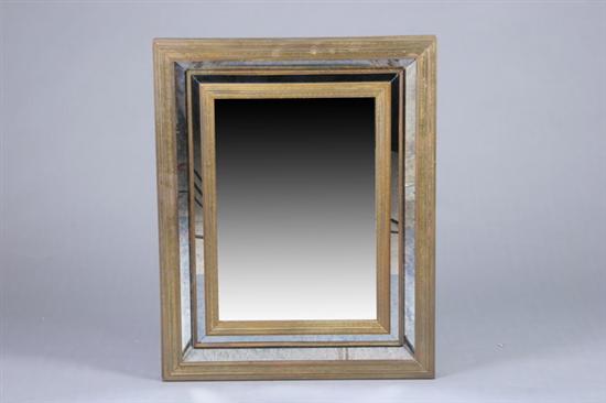 Appraisal: CONTEMPORARY PATINATED COPPER WALL MIRROR th century Incised rectangular frame