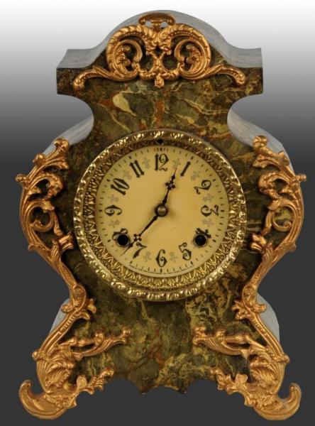 Appraisal: Marble Brass Shelf Clock Description Possibly French Time and strike