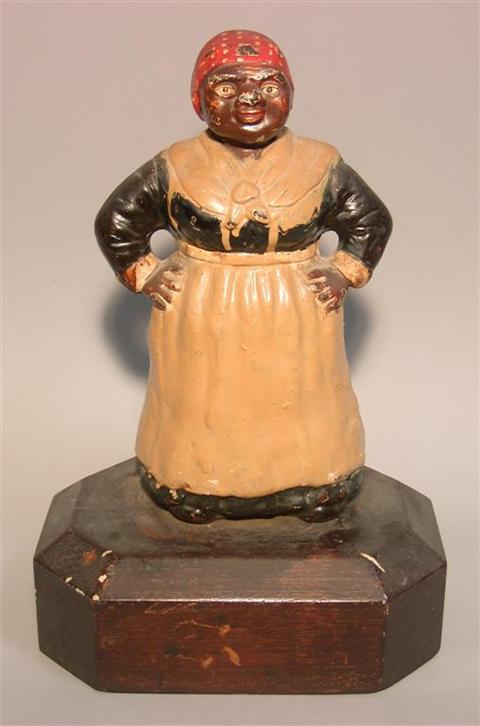 Appraisal: AUNT JEMIMA PAINTED CAST IRON FIGURE h in