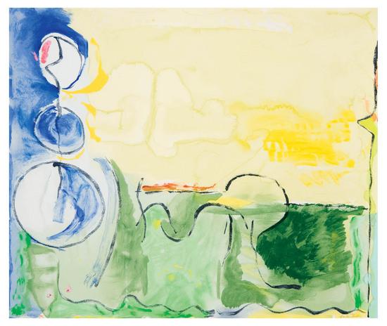 Appraisal: Helen Frankenthaler b flotilla silkscreen printed in colors signed and