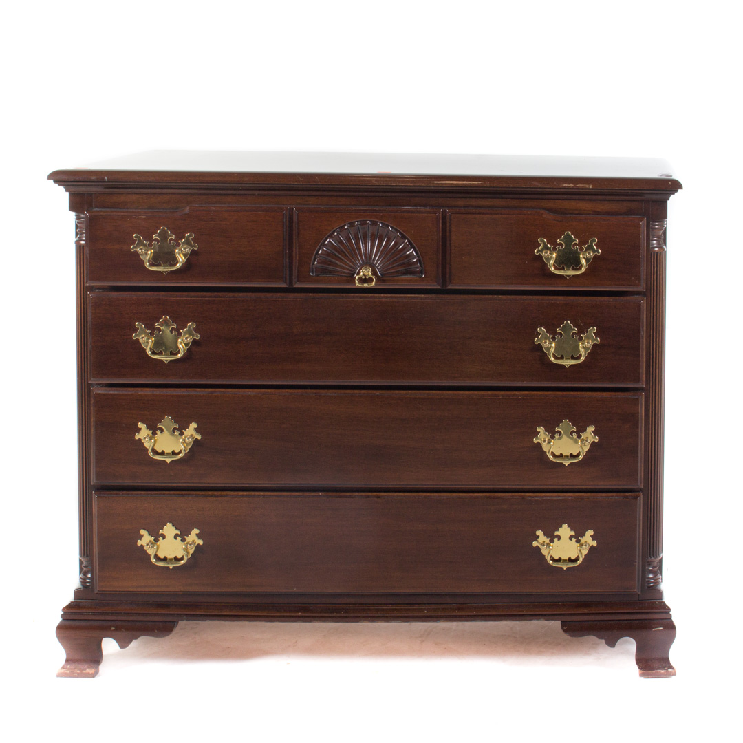 Appraisal: Chippendale style mahogany chest of drawers Georgetown Galleries in H