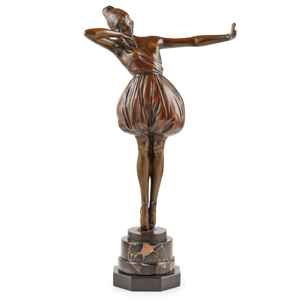 Appraisal: BRUNO ZACH - FIGURE OF A DANCER bronze raised on