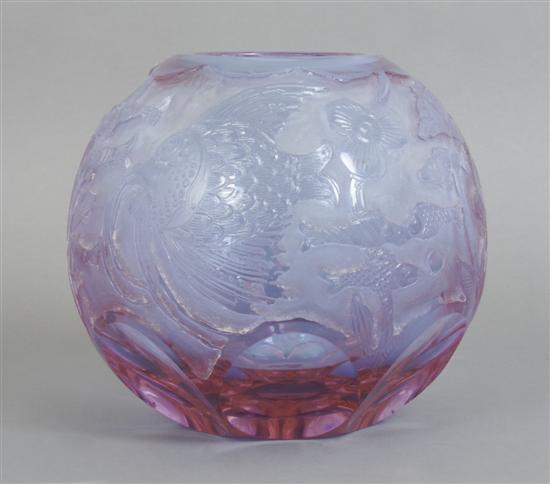 Appraisal: A Moser Glass Vase Height inches