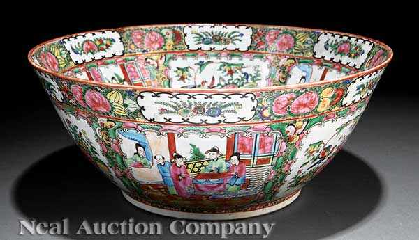 Appraisal: A Chinese Export Canton Famille Rose Punch Bowl late th