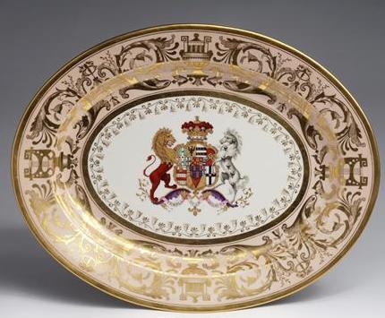 Appraisal: IMPORTANT BARR FLIGHT BARR PORCELAIN ARMORIAL OVAL STAND FROM 'THE