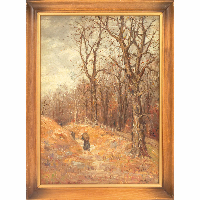 Appraisal: James C Magee American - Winter Toil c oil on