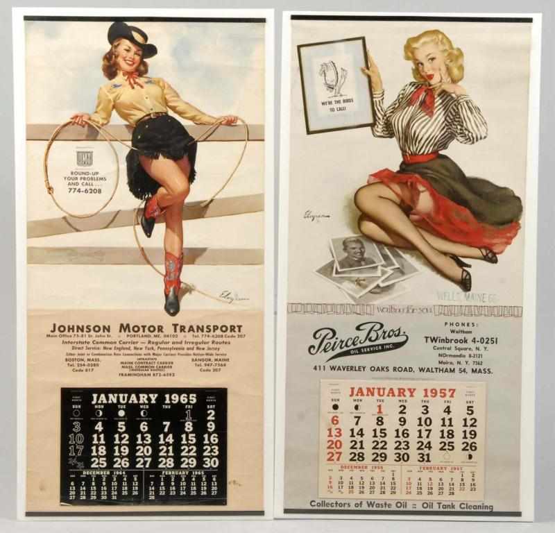 Appraisal: Lot of Elvgren Pinup Calendars Description Includes one and one