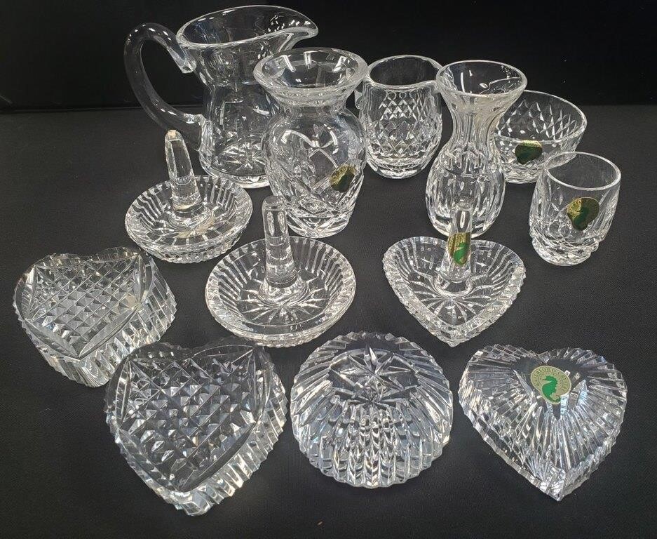 Appraisal: Tray lot of Waterford crystal pieces each with Waterford marking