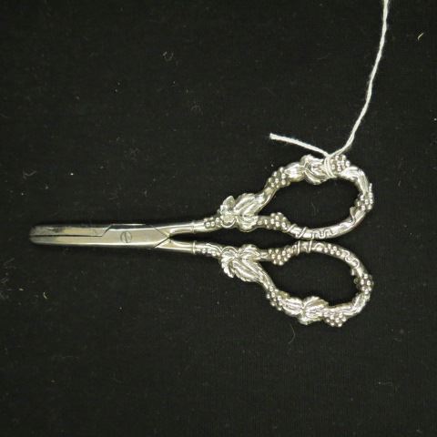 Appraisal: Sterling Silver Handled Grape Shears elegant