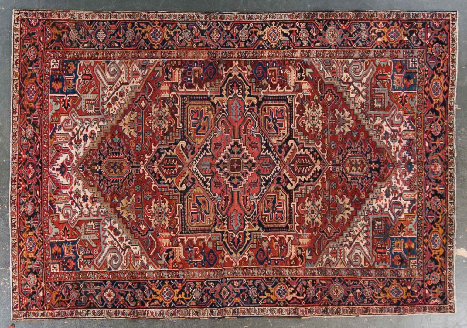 Appraisal: Antique Herez rug approx x Persia circa