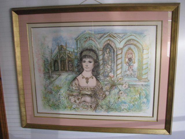 Appraisal: Edna Hibel Lithograph signed and numbered beautifully framed