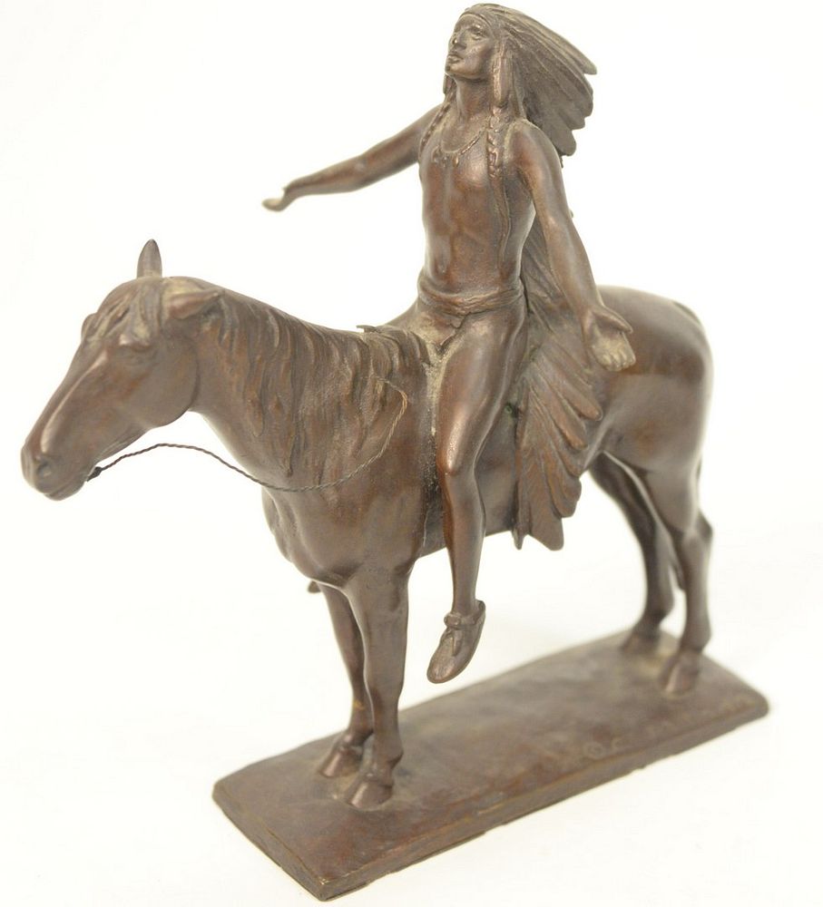 Appraisal: Cyrus Edwin Dallin - Bronze Appeal to the Great Spirit