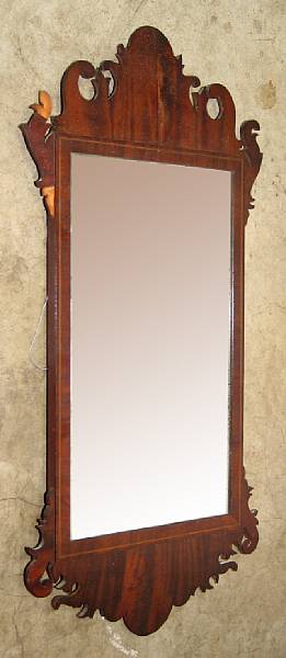 Appraisal: A Federal inlaid mahogany mirror New York early th century