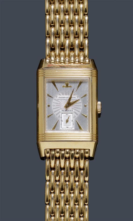 Appraisal: A GENTLEMAN'S WRISTWATCH JAEGER LE COULTRE REVERSO 's Pink gold