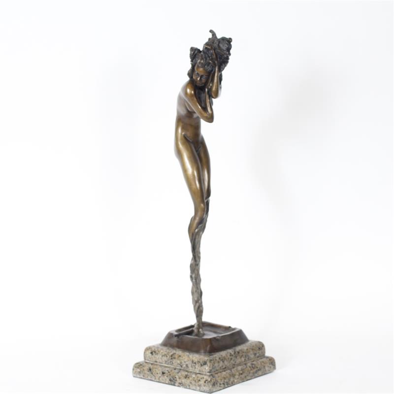 Appraisal: Louis Icart after Illusions Art Deco bronze sculpture Exotic female