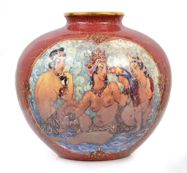 Appraisal: NORMAN LINDSAY - th Anniversary Limited Edition Vase ceramic NORMAN