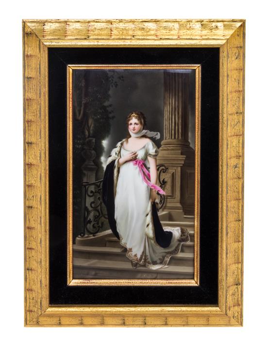 Appraisal: Sale Lot A Continental Porcelain Plaque depicting Queen Louise of