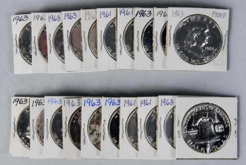 Appraisal: BU Roll of Franklin Half Dollar Proofs Description Includes and