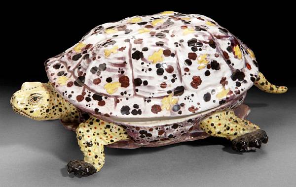 Appraisal: A Meissen porcelain model of a tortoise circa As a