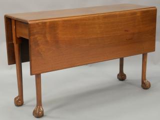 Appraisal: Chippendale mahogany table with rectangular drop leaves circa ht in