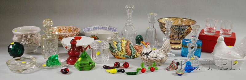 Appraisal: Group of Decorative Art Glass and Ceramic Items including a