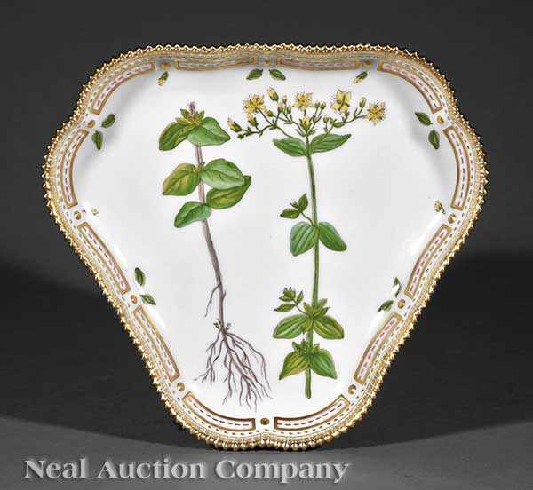 Appraisal: A Royal Copenhagen Flora Danica Porcelain Triangular Cake Dish No