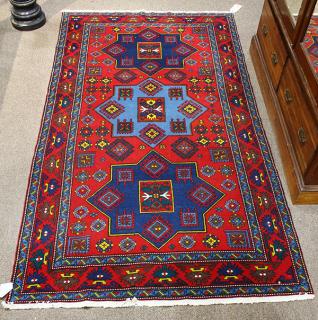 Appraisal: Semi antique Caucasian Kazak carpet ' x ' Semi antique