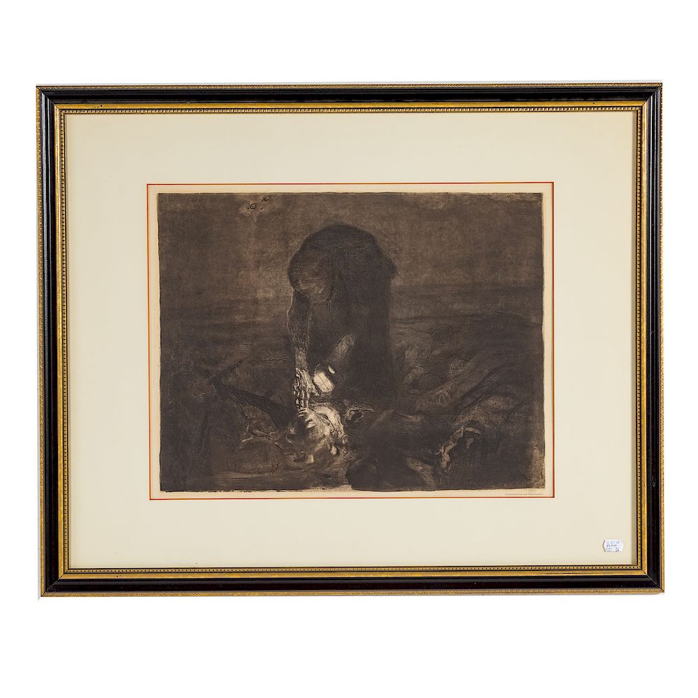 Appraisal: Kathe Kollwitz Schlachtfeld etching German - ed Battlefield Pl from