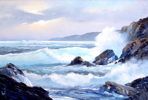 Appraisal: Dupont th century A Seascape of Waves Breaking on a