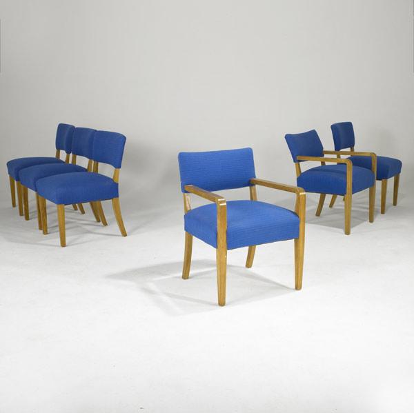 Appraisal: MARIANNE WILLISCH Set of six solid birch dining chairs with