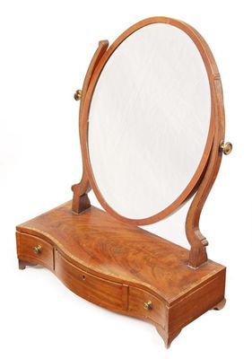 Appraisal: A mahogany dressing table mirror in George III style with