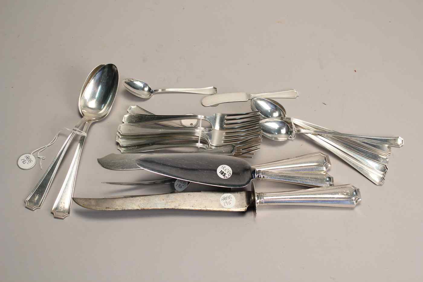 Appraisal: GORHAM MFG CO STERLING SILVER PARTIAL FLATWARE SETIn the Fairfax''