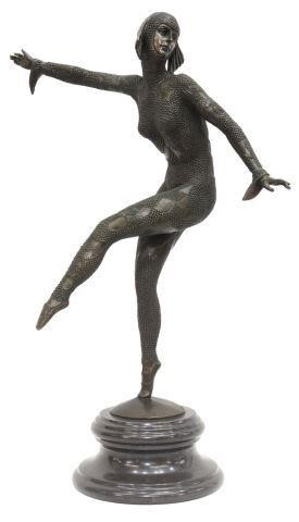 Appraisal: Art Deco style bronze sculpture Dancer signed in cast after