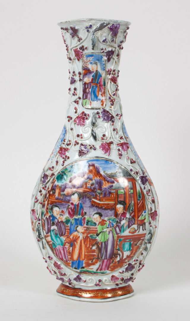 Appraisal: Chinese Export vase in the mandarin palette circa each side