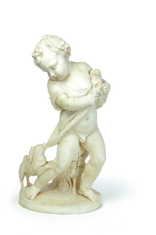 Appraisal: MARBLE STATUE Continental early th century white marble Young boy