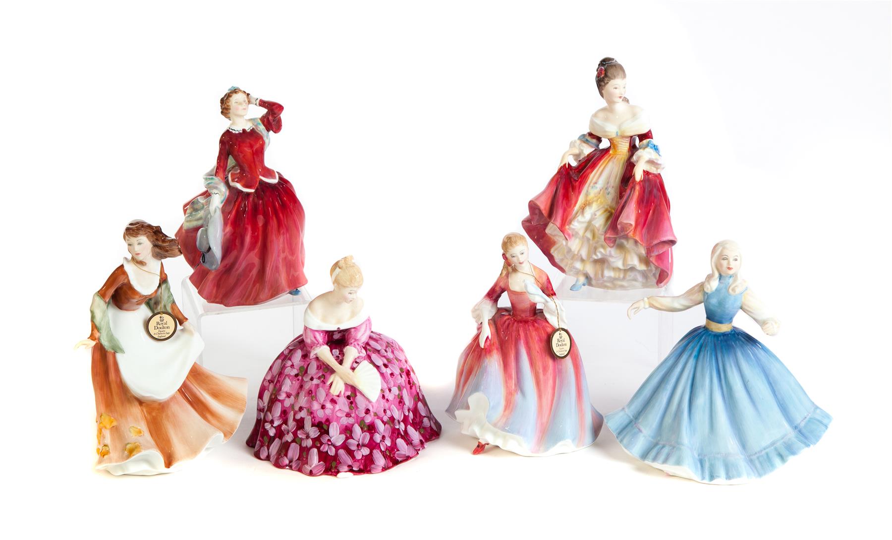 Appraisal: SIX ROYAL DOULTON LADY FIGURINES England nd half- th century