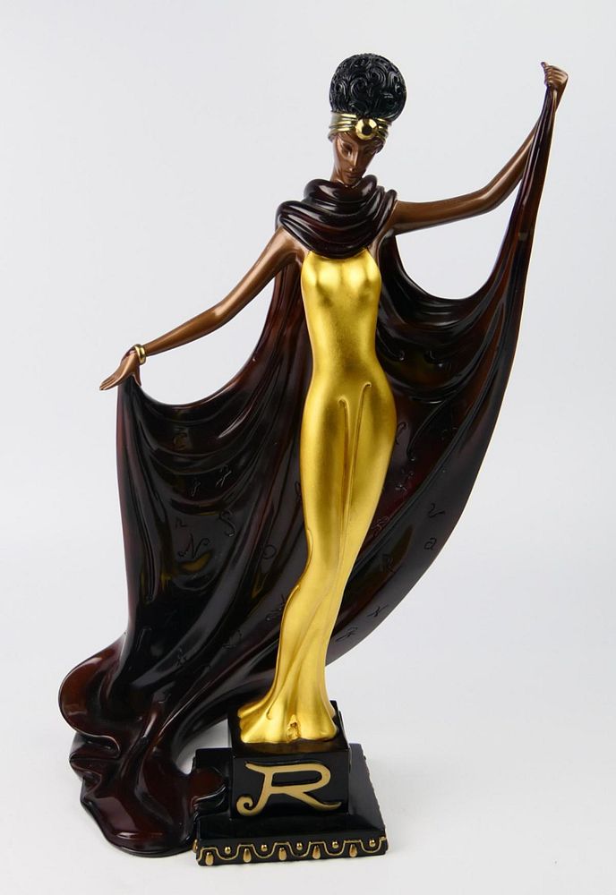 Appraisal: ERTE ALPHABET LADY BRONZE SCULPTURE Romain De Tirtoff FRENCH RUSSIAN