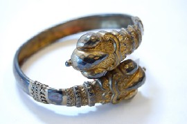 Appraisal: SILVER GILT BANGLE