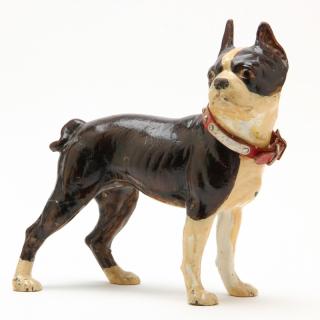 Appraisal: Vintage Painted Iron Boston Terrier Doorstop early to mid th