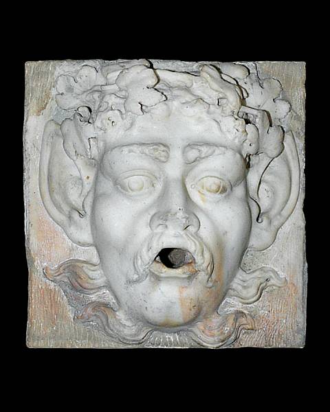 Appraisal: An Italian Renaissance marble grotesque fountain mask th century The