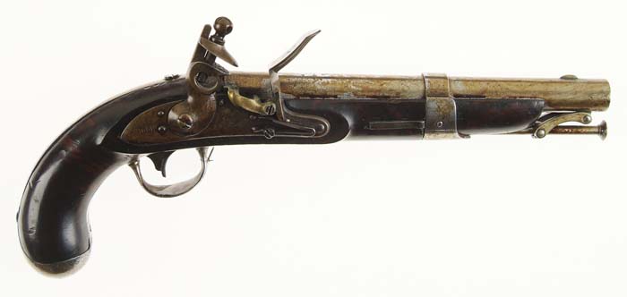 Appraisal: FINE NORTH MODEL FLINTLOCK NAVY PISTOL Cal NSN - rnd