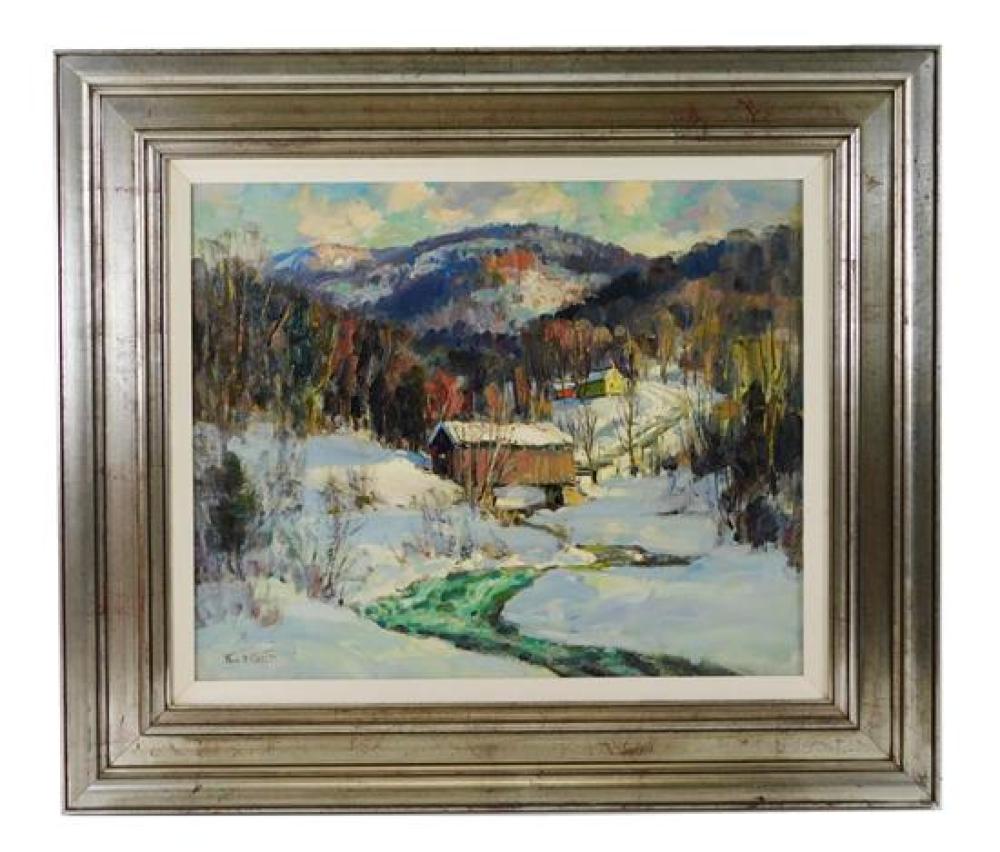 Appraisal: Thomas R Curtin American - Stowe Vermont Winter oil on