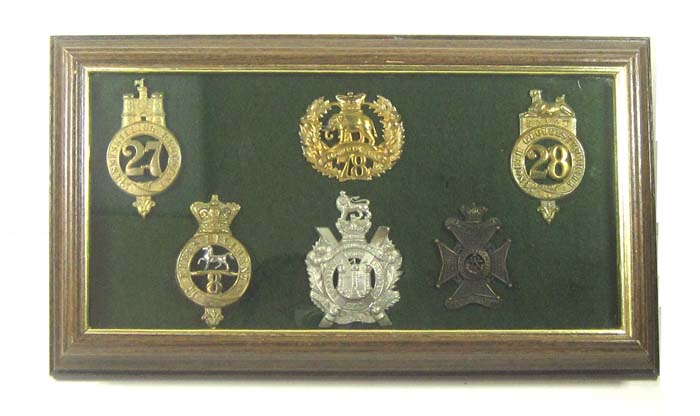 Appraisal: COLLECTION OF SIX BRITISH AND SCOTTISH GLENGARRY CAP BADGES Inn