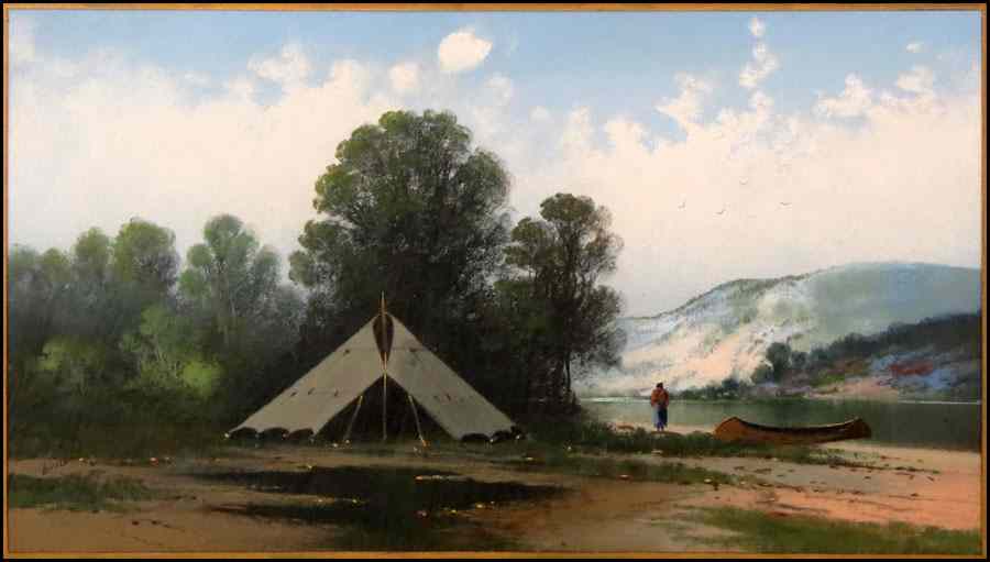 Appraisal: ALLEN DUKE LOVELL AMERICAN - INDIAN CAMPED ALONG SHORELINE Pastel