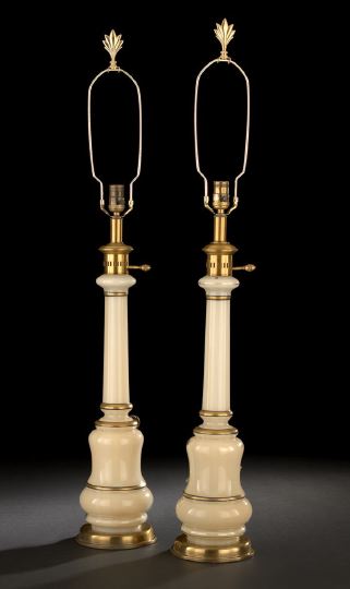 Appraisal: Pair of Frederick Cooper Chicago Gilt-Brass-Mounted Eglomise Table Lamps of