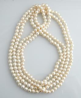 Appraisal: Opera Length Strand of mm White Cultured Pearls L -